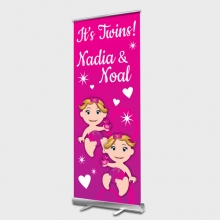 Twin Girls Rollup banner
