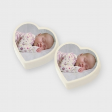 2 hart bonbons met foto