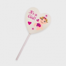 Witte chocolade hartjes lolly