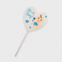 Witte chocolade hartjes lolly
