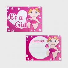 It's a Girl bedankkaartjes