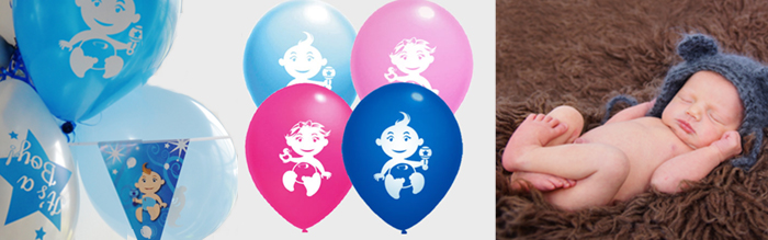 Geboorte versiering Ballon Slinger Foto